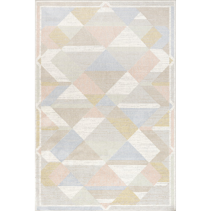 Oliver Dieke Machine Washable Geometric Area Rug in Beige